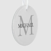 Gepersonaliseerd monogram en naam ornament (voorkant)