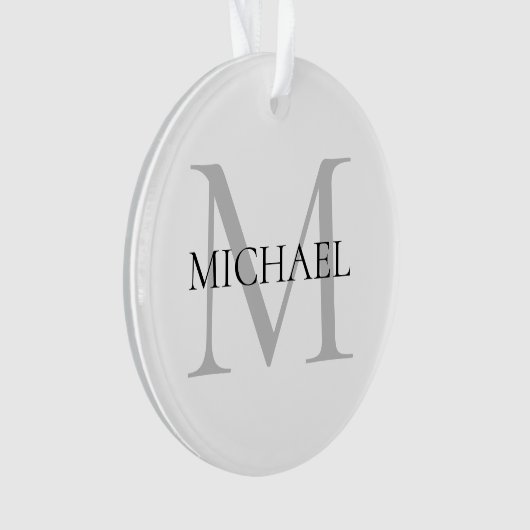 Gepersonaliseerd monogram en naam ornament (voorkant)