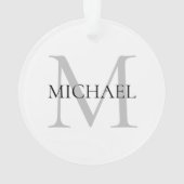 Gepersonaliseerd monogram en naam ornament (achterkant)
