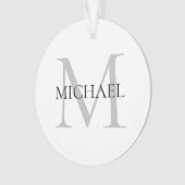 Gepersonaliseerd monogram en naam ornament (voorkant)