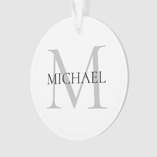 Gepersonaliseerd monogram en naam ornament (voorkant)
