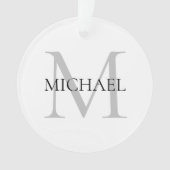 Gepersonaliseerd monogram en naam ornament (voorkant)