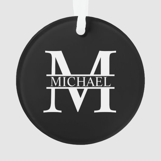 Gepersonaliseerd monogram en naam ornament (achterkant)