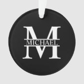 Gepersonaliseerd monogram en naam ornament (voorkant)