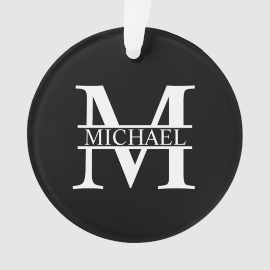 Gepersonaliseerd monogram en naam ornament (voorkant)