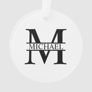 Gepersonaliseerd monogram en naam ornament