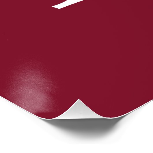 Gepersonaliseerd monogram en naam perfect poster (Hoek)