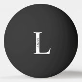 Gepersonaliseerd monogram en naam pingpongbal (Achterkant)