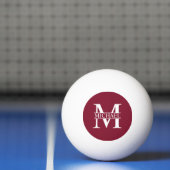 Gepersonaliseerd monogram en naam pingpongbal (Net)