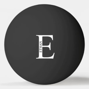 Gepersonaliseerd monogram en naam pingpongbal