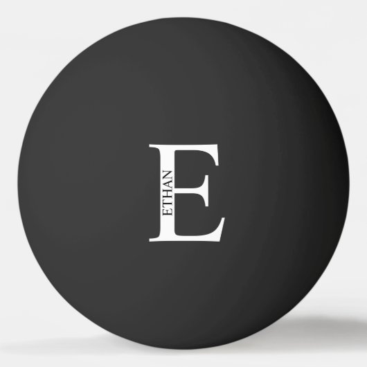 Gepersonaliseerd monogram en naam pingpongbal (Achterkant)