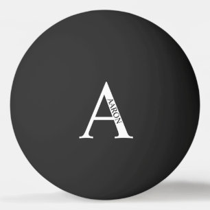 Gepersonaliseerd monogram en naam pingpongbal