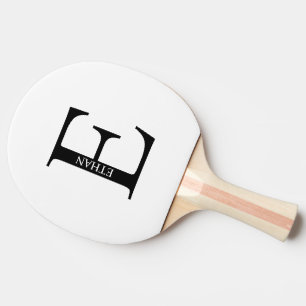 Gepersonaliseerd monogram en naam pingpongpeddel tafeltennisbatje