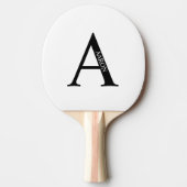 Gepersonaliseerd monogram en naam pingpongpeddel tafeltennisbatje (Voorkant)