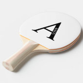 Gepersonaliseerd monogram en naam pingpongpeddel tafeltennisbatje (Voorkant Gekanteld)