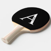 Gepersonaliseerd monogram en naam pingpongpeddel tafeltennisbatje (Voorkant Gekanteld)