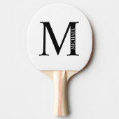 Gepersonaliseerd monogram en naam pingpongpeddel tafeltennisbatje (Voorkant)