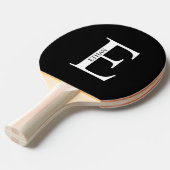 Gepersonaliseerd monogram en naam pingpongpeddel tafeltennisbatje (Voorkant Gekanteld)