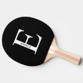 Gepersonaliseerd monogram en naam pingpongpeddel tafeltennisbatje (Zijkant)