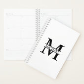Gepersonaliseerd monogram en naam planner (Display)