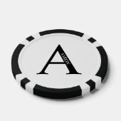 Gepersonaliseerd monogram en naam poker chips (Enkel)