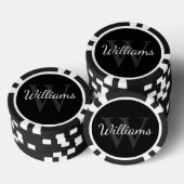 Gepersonaliseerd monogram en naam poker chips (Opstapeling)