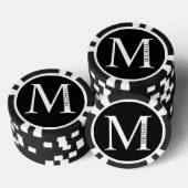 Gepersonaliseerd monogram en naam poker chips (Opstapeling)