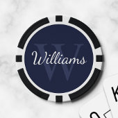 Gepersonaliseerd monogram en naam poker chips
