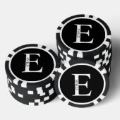 Gepersonaliseerd monogram en naam poker chips (Opstapeling)