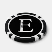 Gepersonaliseerd monogram en naam poker chips (Enkel)