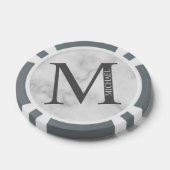Gepersonaliseerd monogram en naam poker chips (Enkel)