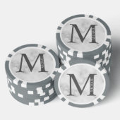 Gepersonaliseerd monogram en naam poker chips (Opstapeling)