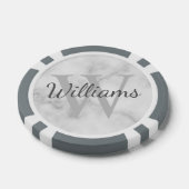 Gepersonaliseerd monogram en naam poker chips (Enkel)