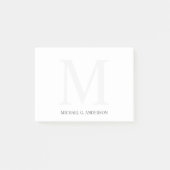 Gepersonaliseerd monogram en naam post-it® notes (Voorkant)