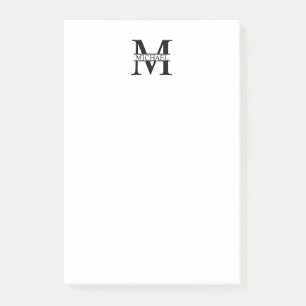 Gepersonaliseerd monogram en naam post-it® notes