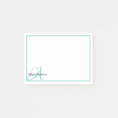 Gepersonaliseerd Monogram en naam Post-it® Notes (Voorkant)