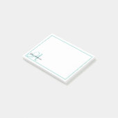 Gepersonaliseerd Monogram en naam Post-it® Notes (Schuin)