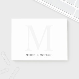Gepersonaliseerd monogram en naam post-it® notes