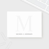 Gepersonaliseerd monogram en naam post-it® notes