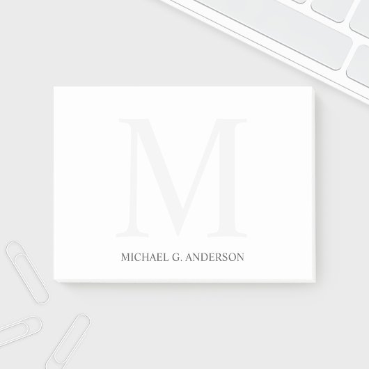 Gepersonaliseerd monogram en naam post-it® notes