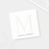 Gepersonaliseerd monogram en naam post-it® notes