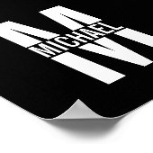 Gepersonaliseerd monogram en naam Poster (Hoek)
