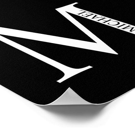 Gepersonaliseerd monogram en naam Poster (Hoek)