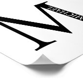Gepersonaliseerd monogram en naam Poster (Hoek)