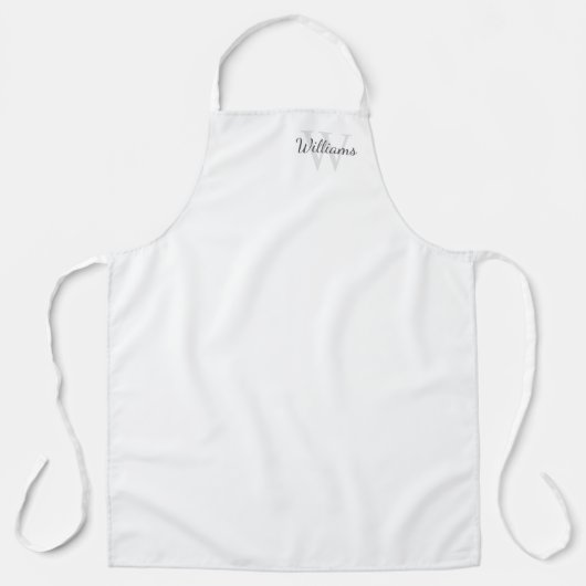 Gepersonaliseerd monogram en naam schort (Voorkant)