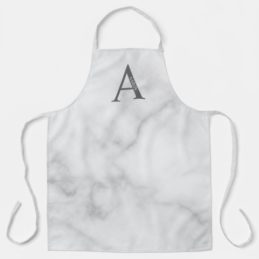 Gepersonaliseerd monogram en naam schort (Voorkant)