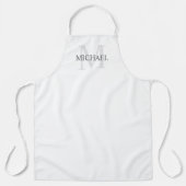 Gepersonaliseerd monogram en naam schort (Voorkant)