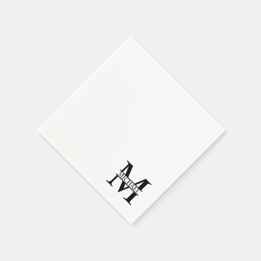 Gepersonaliseerd monogram en naam servetten (Hoek)