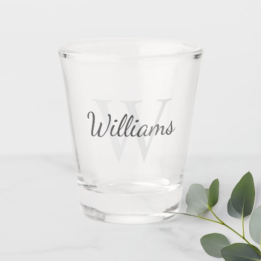 Gepersonaliseerd monogram en naam shot glas