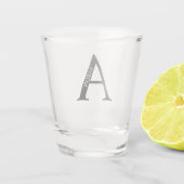 Gepersonaliseerd monogram en naam shot glas (Achterkant)